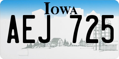 IA license plate AEJ725