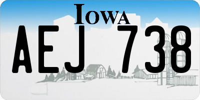 IA license plate AEJ738