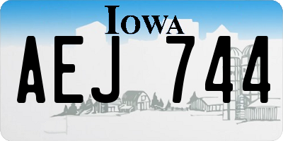 IA license plate AEJ744