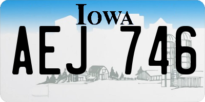 IA license plate AEJ746
