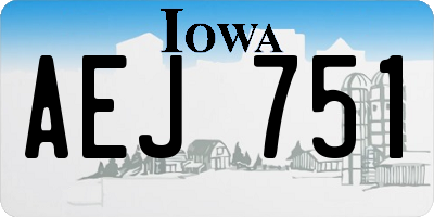IA license plate AEJ751