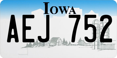 IA license plate AEJ752