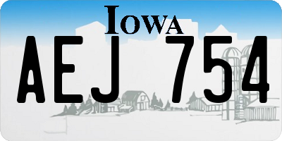 IA license plate AEJ754