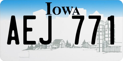 IA license plate AEJ771