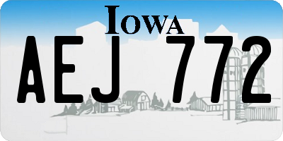 IA license plate AEJ772