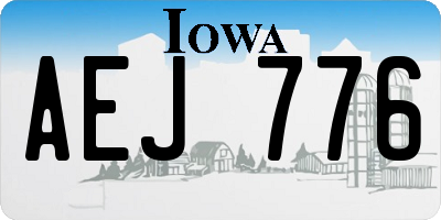 IA license plate AEJ776