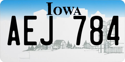 IA license plate AEJ784