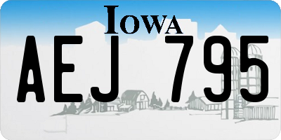 IA license plate AEJ795