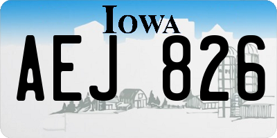 IA license plate AEJ826