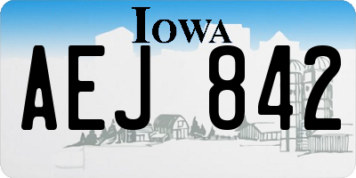 IA license plate AEJ842