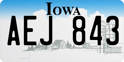 IA license plate AEJ843