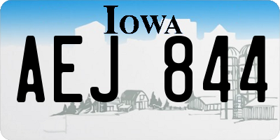 IA license plate AEJ844