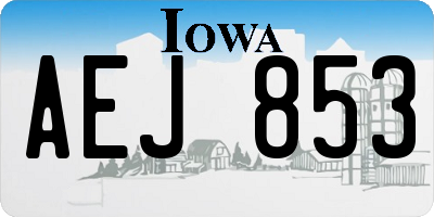 IA license plate AEJ853