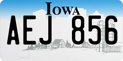 IA license plate AEJ856