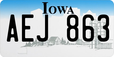 IA license plate AEJ863