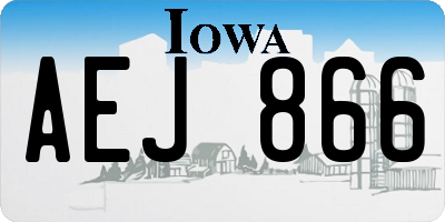 IA license plate AEJ866