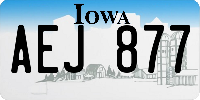 IA license plate AEJ877