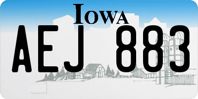 IA license plate AEJ883