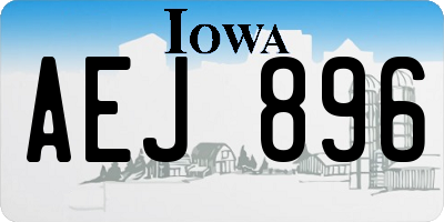 IA license plate AEJ896