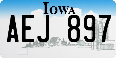 IA license plate AEJ897