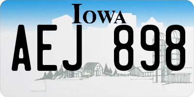 IA license plate AEJ898