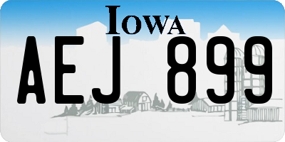 IA license plate AEJ899