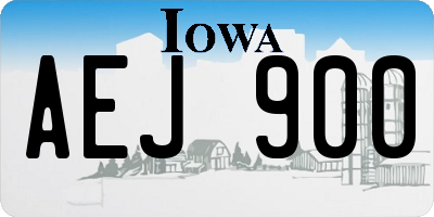 IA license plate AEJ900