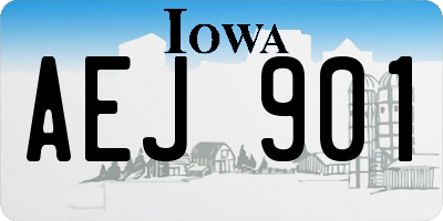 IA license plate AEJ901