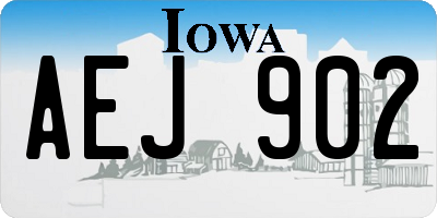IA license plate AEJ902