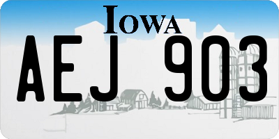 IA license plate AEJ903