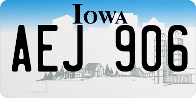IA license plate AEJ906
