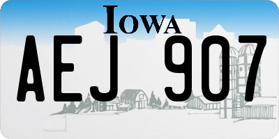 IA license plate AEJ907