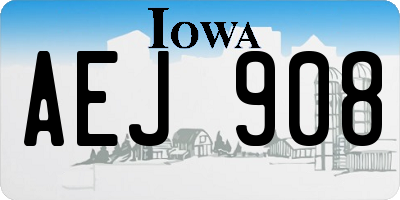 IA license plate AEJ908