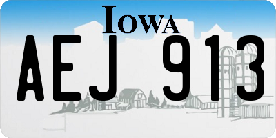 IA license plate AEJ913