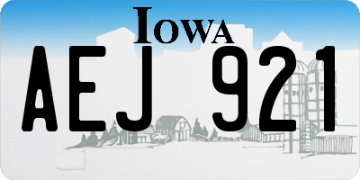 IA license plate AEJ921