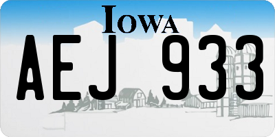 IA license plate AEJ933