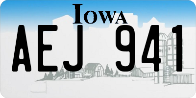 IA license plate AEJ941