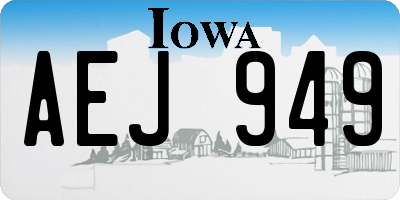 IA license plate AEJ949