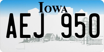 IA license plate AEJ950