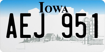IA license plate AEJ951