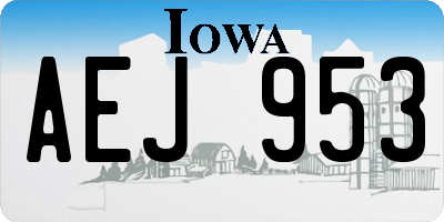 IA license plate AEJ953