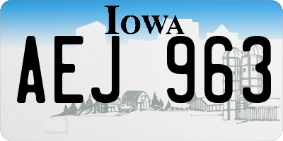 IA license plate AEJ963