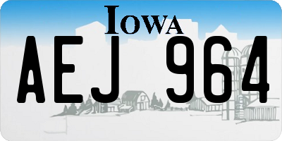 IA license plate AEJ964