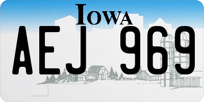 IA license plate AEJ969