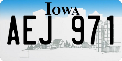 IA license plate AEJ971