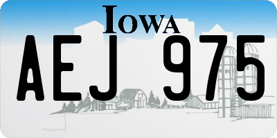 IA license plate AEJ975