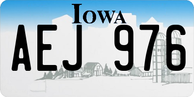 IA license plate AEJ976