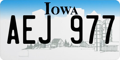 IA license plate AEJ977