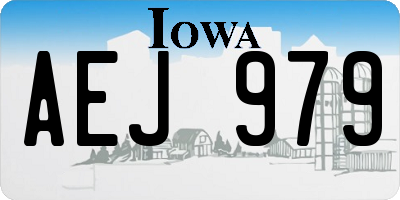 IA license plate AEJ979