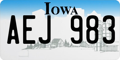 IA license plate AEJ983